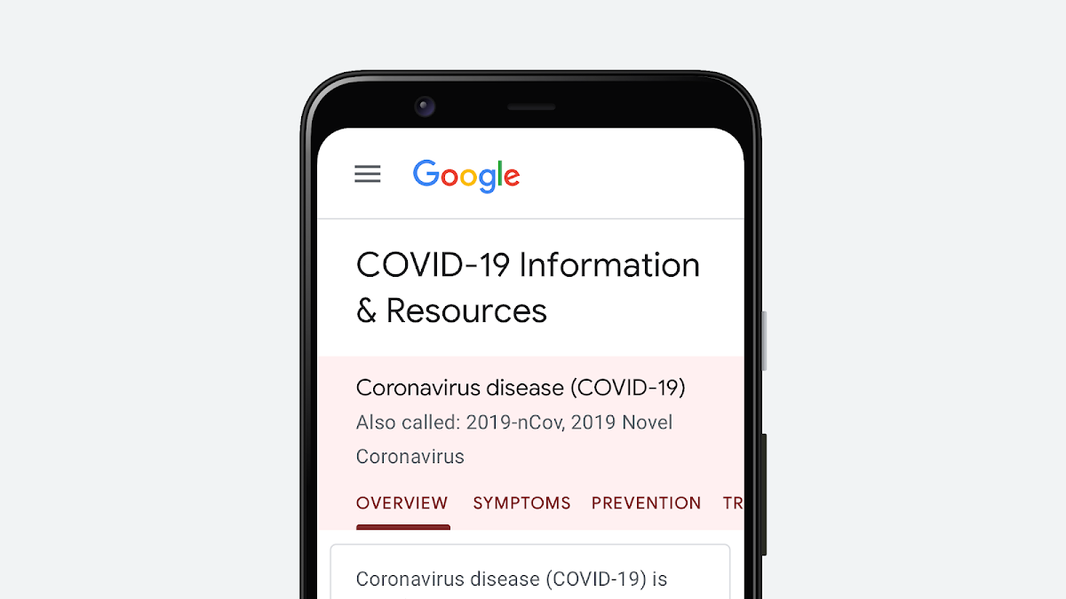 Google a koronawirus